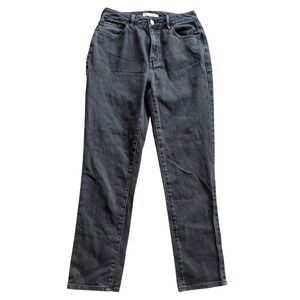 PacSun Black Denim Straight Leg Jeans Y2K High Rise Boyfriend Women's‎ Sz 28x27